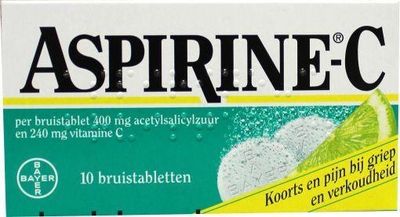Bruistablet 400mg acetylsalicylzuur en 240mg vit C