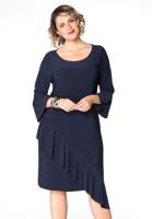 Yoek Jurk met ruches | Blauw | Maat S