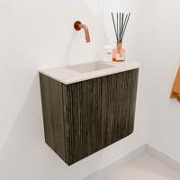 Toiletmeubel Mondiaz Joya Dlux | 51.6 cm | Meubelkleur Shadow | Faye wastafel Meli Wasbak Links | Zonder kraangat(en)