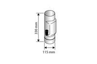 Harvia | Kachelpijp Afsluitklep Ø115 mm RVS