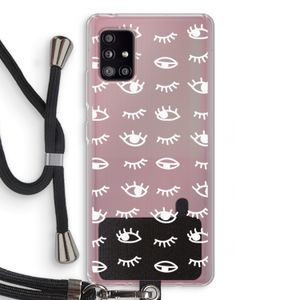 Eye pattern #3: Samsung Galaxy A51 5G Transparant Hoesje met koord