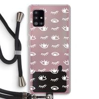 Eye pattern #3: Samsung Galaxy A51 5G Transparant Hoesje met koord