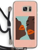 Orange lips: Samsung Galaxy S7 Transparant Hoesje met koord