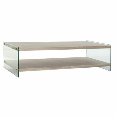 Hoofdtafel DKD Home Decor Multicolour Transparant Natuurlijk Hout Kristal Hout MDF 130 x 65 x 35,5 cm