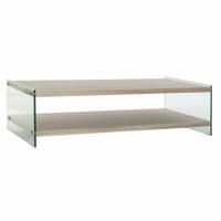 Hoofdtafel DKD Home Decor Multicolour Transparant Natuurlijk Hout Kristal Hout MDF 130 x 65 x 35,5 cm
