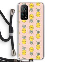 Ananas: Xiaomi Mi 10T 5G Transparant Hoesje met koord