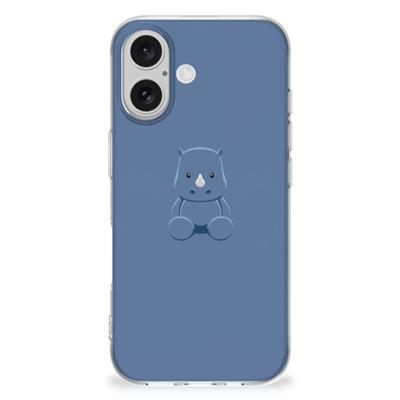 iPhone 16 plus Telefoonhoesje met Naam Baby Rhino iPhone 16 plus Telefoonhoesje met Naam Baby Rhino