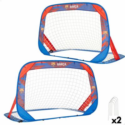 Set van 2 voetbaldoelen F.C. Barcelona 120 x 80 x 80 cm (2 Stuks)