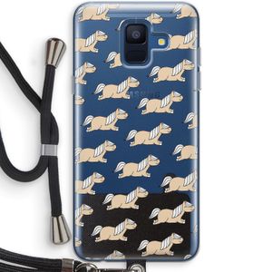Ponys: Samsung Galaxy A6 (2018) Transparant Hoesje met koord