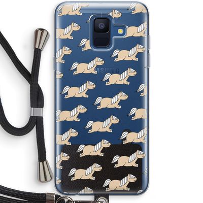 Ponys: Samsung Galaxy A6 (2018) Transparant Hoesje met koord