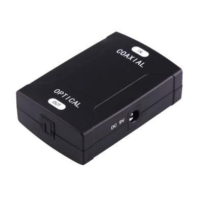Coaxiale RCA Input voor optische Toslink uitgang Digital Audio Converter Adapter(zwart)