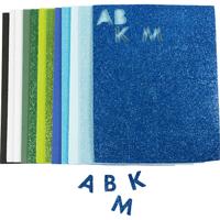 Creativ Company Foam vellen, afm 14x25 cm, dikte 2 mm, blauw/groen harmonie, 12 vel/ 1 doos