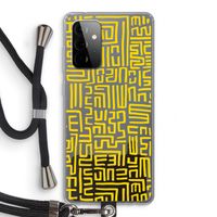 Majorelle Blue Print: Samsung Galaxy A72 5G Transparant Hoesje met koord