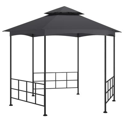 Prieel met zijwanden 3,1x2,7 m antracietkleurig