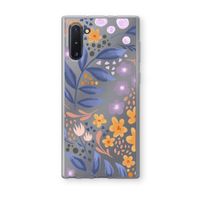Flowers with blue leaves: Samsung Galaxy Note 10 Transparant Hoesje