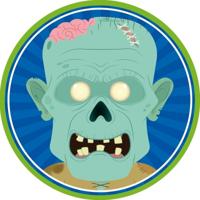 Halloween thema tafel onderzetters - zombie - horror party - 10x - viltjes - karton - versiering