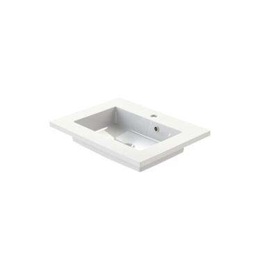Tiger Wastafel S-line Quadro 60 cm Glanzend Wit