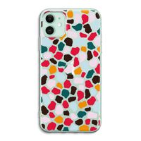 Colored Giraffe: iPhone 11 Transparant Hoesje