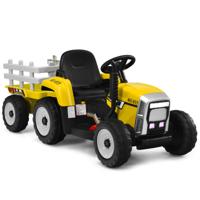 12V Kinderen Rijden op Trekker met Aanhangwagen 2,4G Afstandsbediening met LED-Verlichting Muziek Hoorn USB en Bluetooth