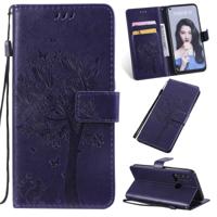 Boom & kat patroon gedrukt afdrukken horizontale Flip PU lederen draagtas met houder & kaartsleuven & portemonnee & Lanyard voor Huawei P20 Lite 2019/