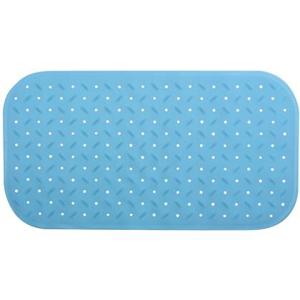 MSV Douche|bad anti-slip mat badkamer - rubber - turquoise - 36 x 65 c