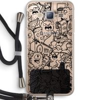 Vexx Black City : Samsung Galaxy J3 (2016) Transparant Hoesje met koord