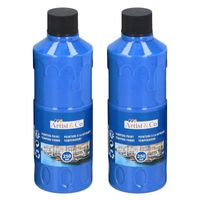 2x Acrylverf / temperaverf fles blauw 250 ml