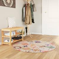 VidaXL Vloerkleed wasbaar anti-slip ø 120 cm meerkleurig VidaXL Vloerkleed wasbaar anti-slip ø 120 cm meerkleurig