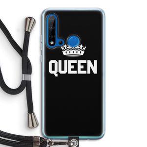 Queen zwart: Huawei P20 Lite (2019) Transparant Hoesje met koord