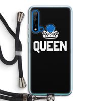Queen zwart: Huawei P20 Lite (2019) Transparant Hoesje met koord