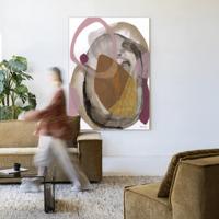 Urban Cotton Wandkleed 'Gravity' 110 x 145cm in Frame - black