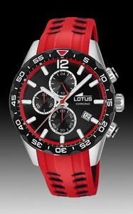 Horlogeband Lotus 18590-3 Silicoon Rood 22mm