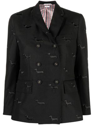 Thom Browne blazer à simple boutonnage - Noir