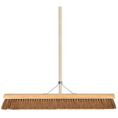 Binnenbezem FSC hout - kokos - 90 cm breed - 140 cm incl bezemsteel