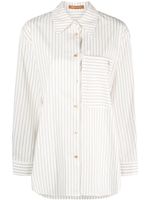 Rejina Pyo Caprice stripe-pattern shirt - Blanc - thumbnail