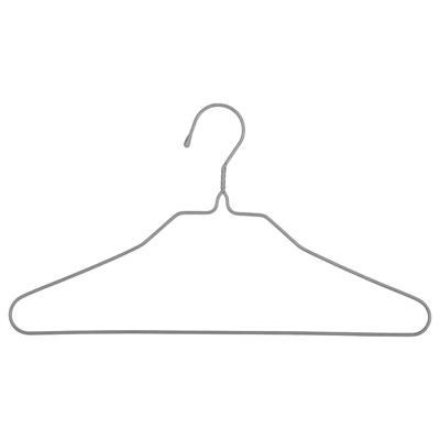 5Five Kledinghangers - 10x - metaal - grijs - 39 x 22 cm - kleerhangers
