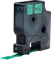 Huismerk Label Tape voor Dymo D1 45019 | 12 mm x 7 m | S0720590 - Zwart op Groen - 1 stuk