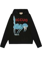 Gucci x Freya Hartas hoodie à imprimé ICCUG - Noir - thumbnail