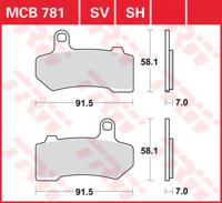 TRW Remblokken, en remschoenen voor de moto, MCB781SV Sinter street