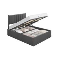 Bedframe met opbergruimte en comfortabel hoofdbord, 140 x 200 cm