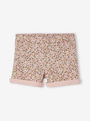 Tregging met bloemenprint voor meisjes rozeblush met print