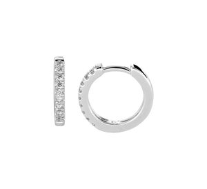 TFT Oorringen Met Scharnier 0.10ct (2x0.05ct) G SI Witgoud Glanzend