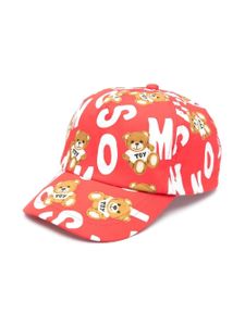 Moschino Kids casquette à logo imprimé - Rouge