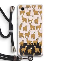 Alpacas: Pixel 3 Transparant Hoesje met koord