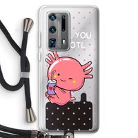 Love You A Lotl: Huawei P40 Pro Plus Transparant Hoesje met koord