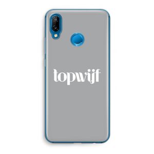 Topwijf Grijs Wit: Huawei P20 Lite Transparant Hoesje
