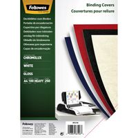 Voorblad Fellowes A4 Chromolux 250gr wit 100stuks - thumbnail