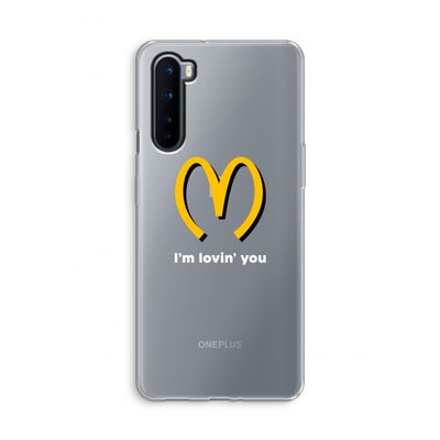 I'm lovin' you: OnePlus Nord Transparant Hoesje