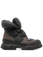 Brunello Cucinelli bottines à design bicolore - Marron