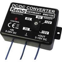 Kemo Kemo-Electronic Spanningsomvormer Module Ingangsspanning (bereik): 6 - 28 V/DC Uitgangsspanning (bereik): 3 - 15 V/DC 1.5 A